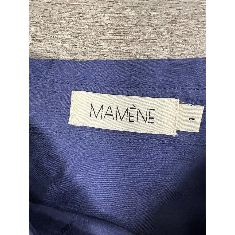 Mamene Phoebe Shirt Dress Silk Blue Long Sleeve Maxi Oversized 1/S - Picture 8 of 12